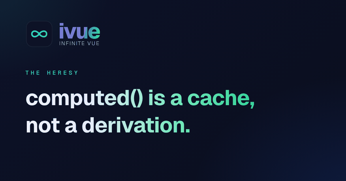 computed() is a cache, not a derivation