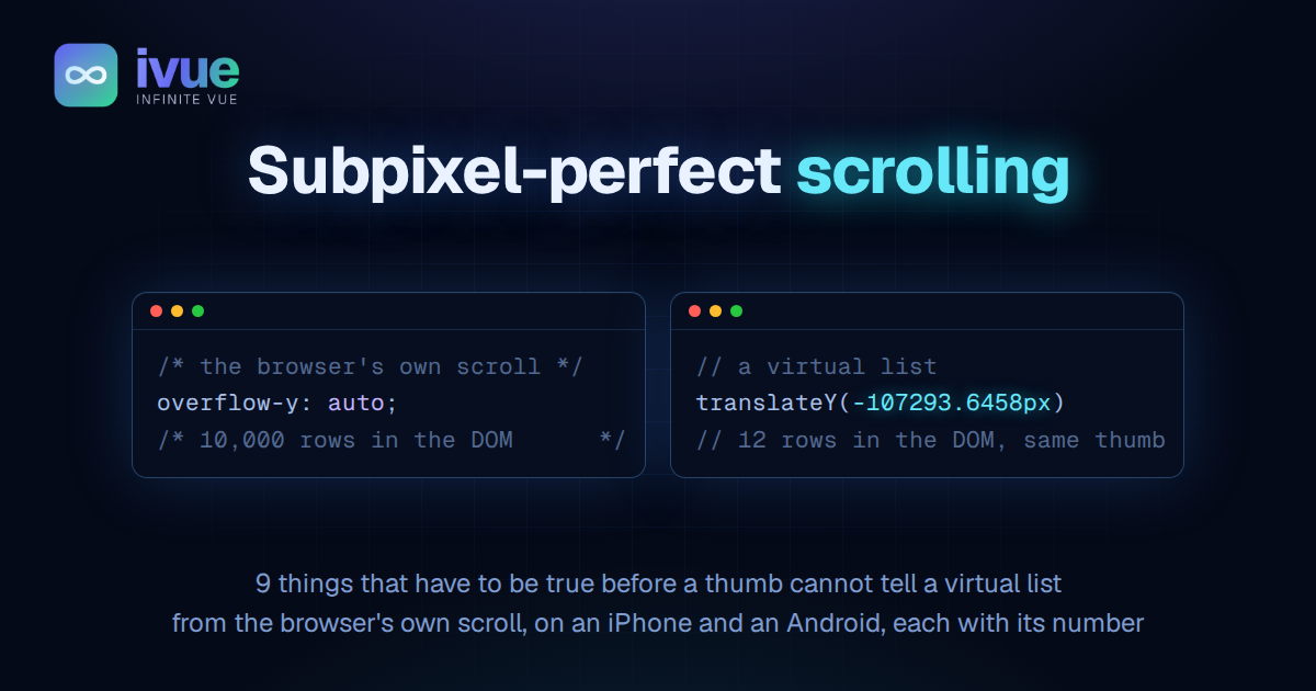 Subpixel-perfect scrolling